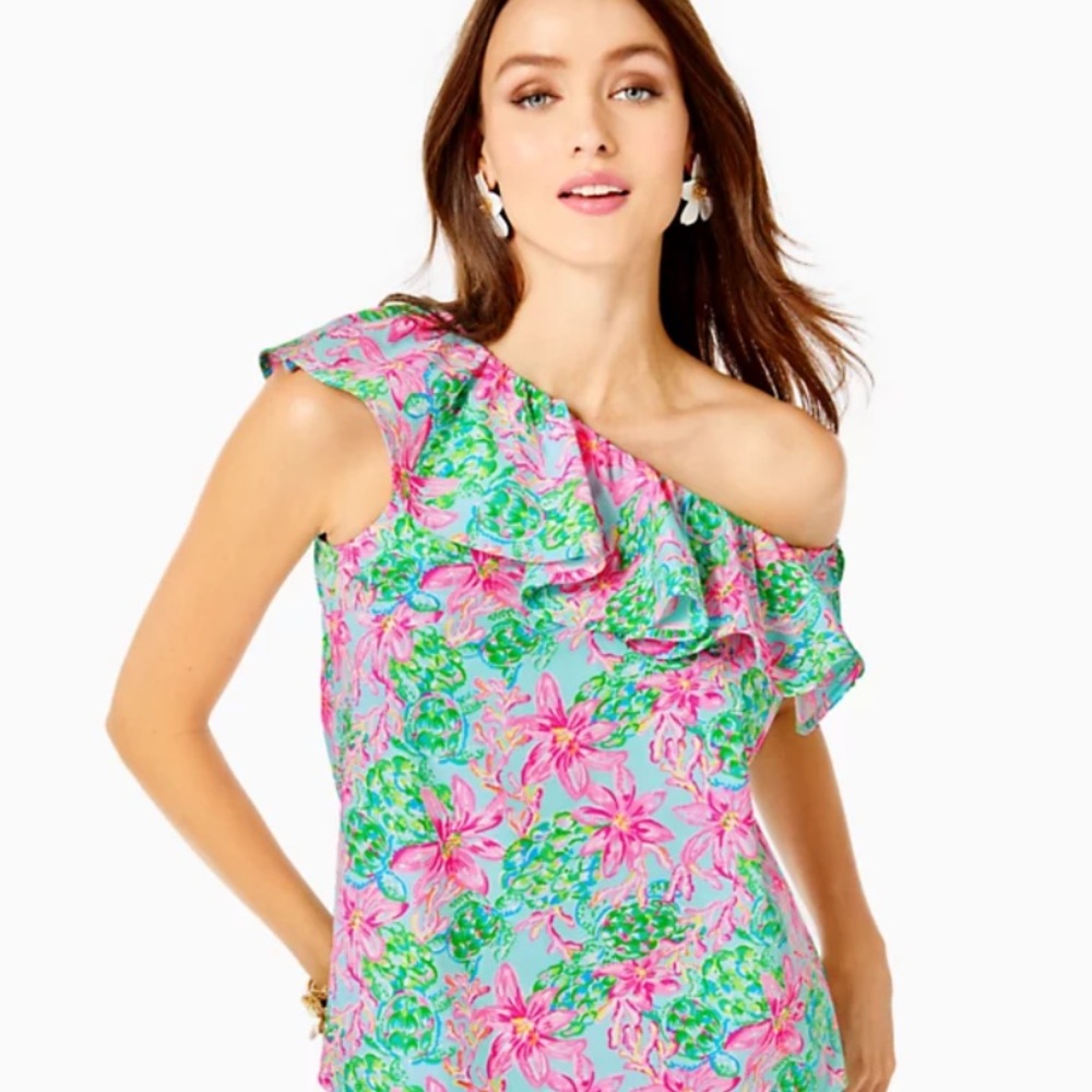 Lilly Pulitzer Zeldi one shoulder top